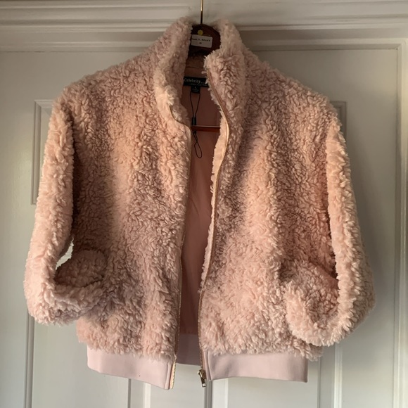 Celebrity Fashion by Hera Collection Sherpa Pink Jacket - Picture 6 of 16